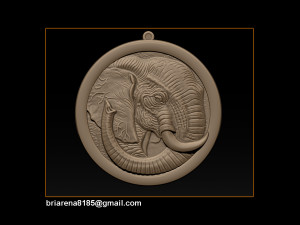 elephant pendant jewelry 3d print model Model do druku 3D