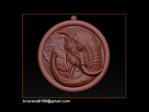 elephant pendant jewelry 3d print model Model do druku 3D
