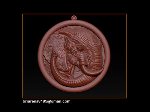 elephant pendant jewelry 3d print model 3D Print Model