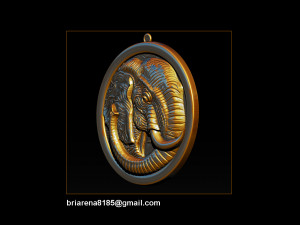 elephant pendant jewelry 3d print model Model do druku 3D