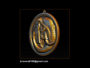 elephant pendant jewelry 3d print model 3D Print Model