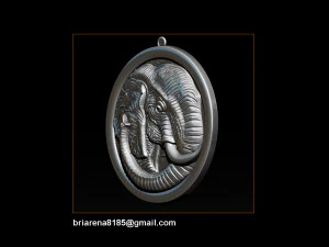 elephant pendant jewelry 3d print model 3D Print Model