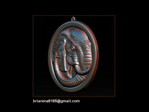 elephant pendant jewelry 3d print model 3D Print Model