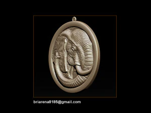 elephant pendant jewelry 3d print model 3D Print Model