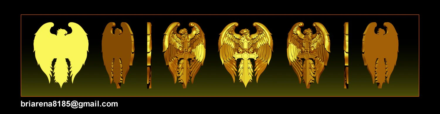 eagle pendant jewelry 3D Print Model .c4d .max .obj .3ds .fbx .stl .blend