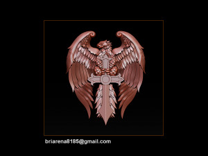 eagle pendant jewelry Modelo de Impressão 3D