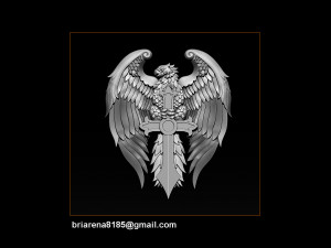eagle pendant jewelry Modelo de Impressão 3D