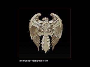 eagle pendant jewelry Modelo de Impressão 3D