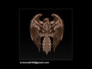 eagle pendant jewelry Modelo de Impressão 3D