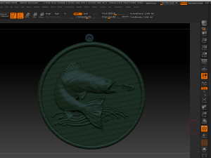 pendant little salmon - bas relief for cnc carving 3Dプリントモデル