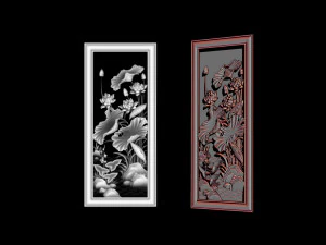 3d stl models cnc router - decorative lotus flower relief 3D Print Model
