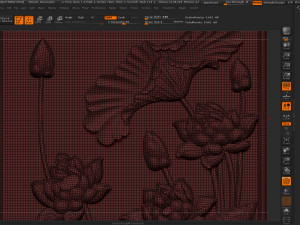 3d stl models cnc router - decorative lotus flower relief 3D-printmodel