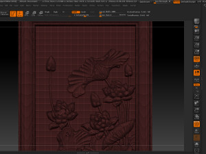 3d stl models cnc router - decorative lotus flower relief 3D-printmodel