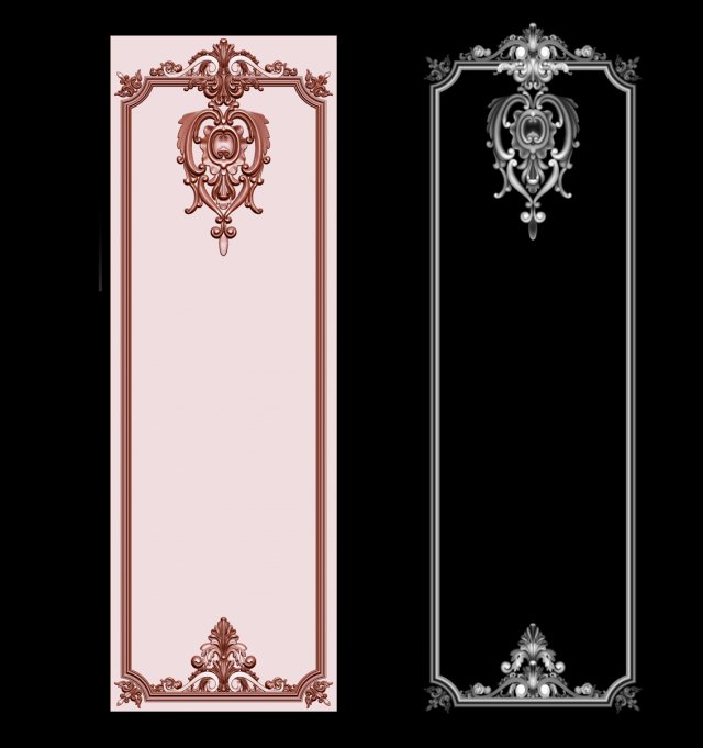 carved door 3d print model 3D Baskı Modeli .c4d .max .obj .3ds .fbx .stl .blend 