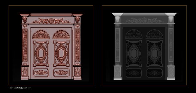 3d stl models cnc router - door 3d print model 3D 프린트 모델 .c4d .max .obj .3ds .fbx .stl .blend 