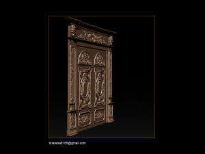 3d stl models cnc router - door 3d print model 3D 프린트 모델