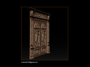 3d stl models cnc router - door 3d print model 3D Print Model
