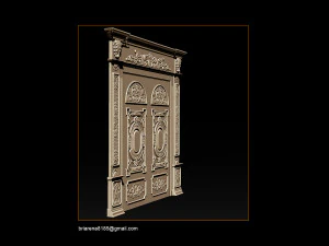 3d stl models cnc router - door 3d print model 3D Print Model
