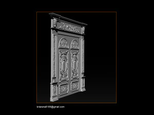 3d stl models cnc router - door 3d print model 3D Print Model