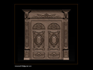 3d stl models cnc router - door 3d print model 3D 프린트 모델