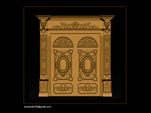 3d stl models cnc router - door 3d print model 3D Print Model