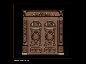 3d stl models cnc router - door 3d print model 3D Print Model