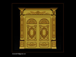 3d stl models cnc router - door 3d print model 3D Print Model