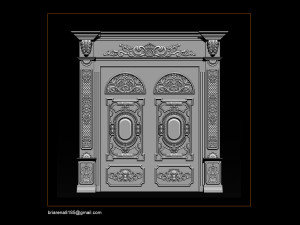 3d stl models cnc router - door 3d print model 3D 프린트 모델