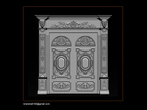 3d stl models cnc router - door 3d print model 3D Print Model