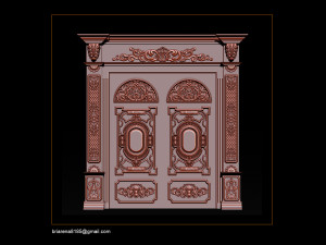 3d stl models cnc router - door 3d print model 3D 프린트 모델