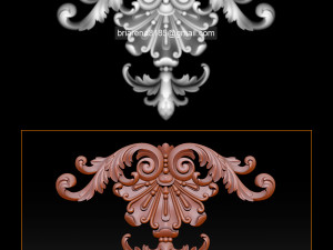 3d stl models cnc router - carved decor 3D Принт Модель