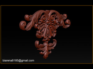 3d stl models cnc router - carved decor 3D Принт Модель