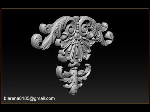 3d stl models cnc router - carved decor 3D Принт Модель