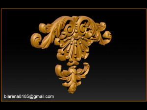 3d stl models cnc router - carved decor 3D Принт Модель