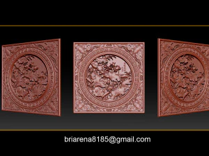 3d stl models cnc router - carved mural lotus 3D Print Model