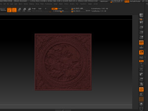 3d stl models cnc router - carved mural lotus Model Cetak 3D