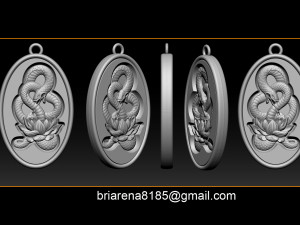 snake necklace pendant 3D Print Model
