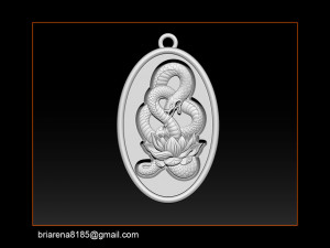 snake necklace pendant 3D Принт Модель