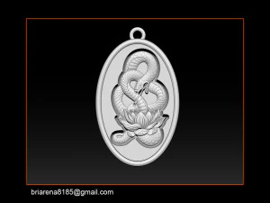 snake necklace pendant 3D Print Model