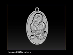 snake necklace pendant 3D Принт Модель