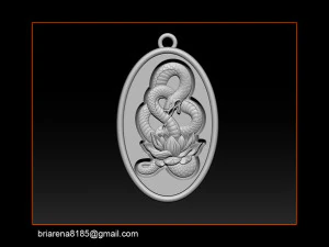 snake necklace pendant 3D Print Model