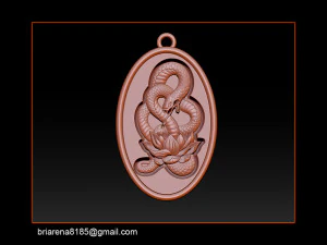 snake necklace pendant 3D Print Model