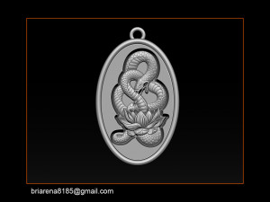 snake necklace pendant 3D Принт Модель