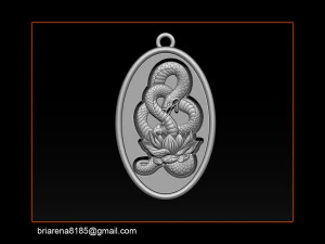 snake necklace pendant 3D Print Model