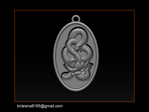 snake necklace pendant 3D Принт Модель