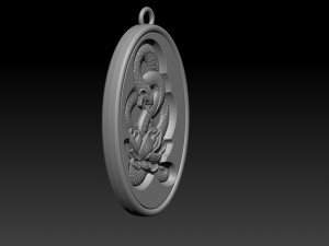 snake necklace pendant 3D Принт Модель
