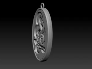 snake necklace pendant 3D Print Model