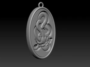 snake necklace pendant 3D Print Model