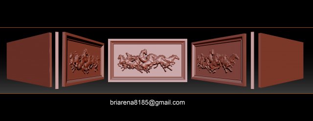 race horse wood carving file stl obj and ztl for cnc 3D Принт Модель .c4d .max .obj .3ds .fbx .stl .blend 