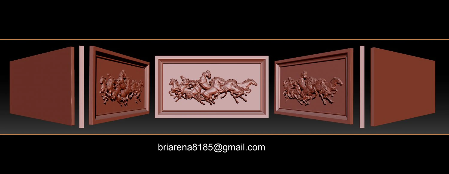 race horse wood carving file stl obj and ztl for cnc 3D Print Model .c4d .max .obj .3ds .fbx .stl .blend 
